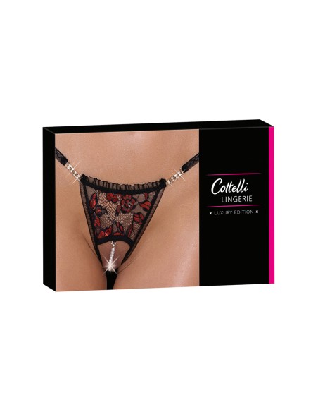 String dentelle ouvert bicolore - Cottelli LINGERIE
